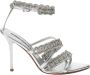 Hibourama Glamoureuze Olivia Metallic Leren Sandaal Gray Dames - Thumbnail 1