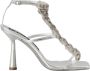 Hibourama Handgemaakte Kristallen Gladiator Sandalen Gray Dames - Thumbnail 1