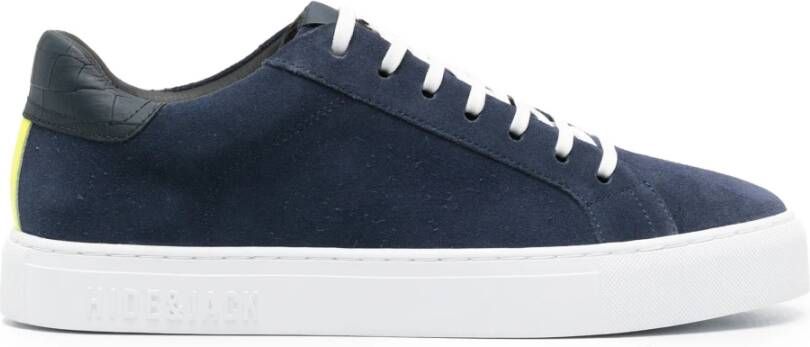 Hide&Jack Blauw Geel Lage Top Sneaker Essence Olie Blue Heren