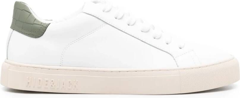 Hide&Jack Groene Zand Lage Sneaker White Heren