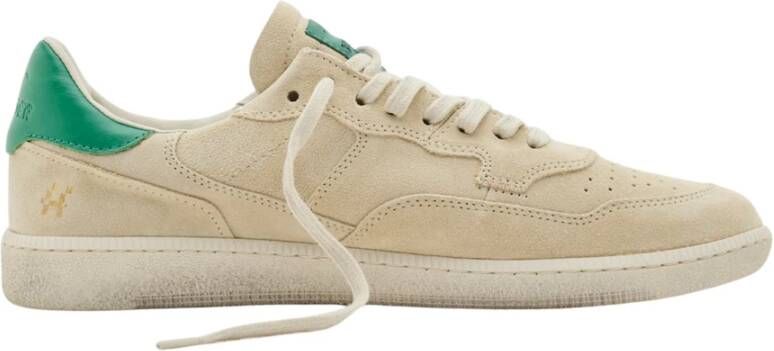 Hidnander Italiaanse Tennis Retro Schoen Sand Dollar Groen Beige Heren