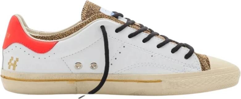 Hidnander Leren Lage Sneakers White Dames