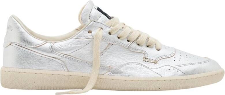 Hidnander Retro Leren Sneakers Grijs Dames