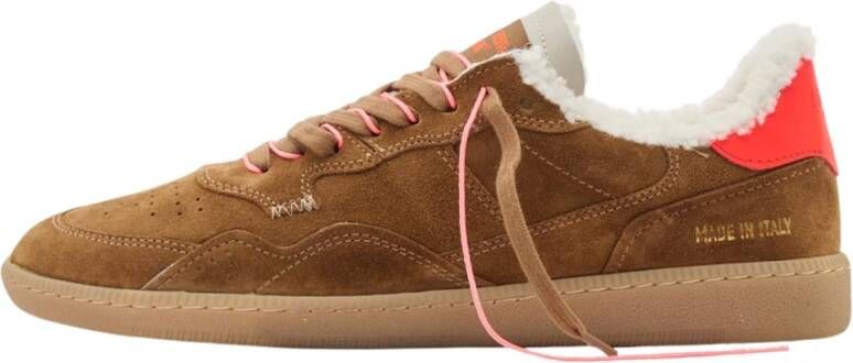 Hidnander Mega T Shearling Chocolate Fluo Peach Brown Dames