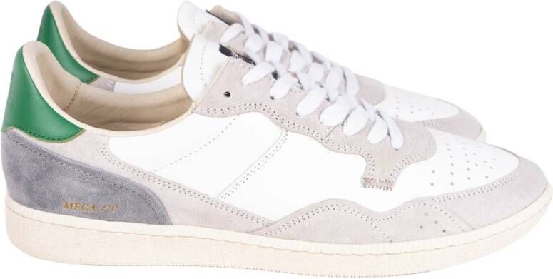 Hidnander Mega T Leren Sneakers White Heren