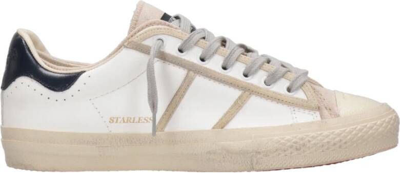 Hidnander Starless Lage Leren Canvas Sneakers White Heren