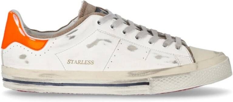 Hidnander Starless Low White Fluo Orange Sneaker Wit Heren