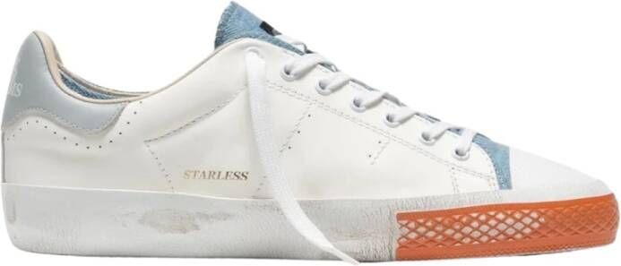 Hidnander Starless Low White Denim Sneakers White Heren