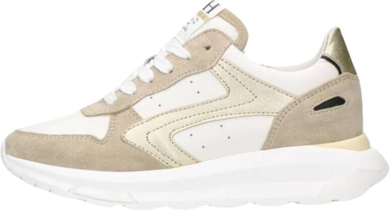 Hip Meisjes Lage Sneakers Beige Leer Suède Beige Dames