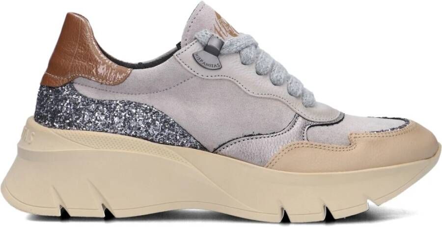 HISPANITAS Lage Sneakers Dames Chi243617 Maat: 39 Materiaal: Suède Kleur: Beige