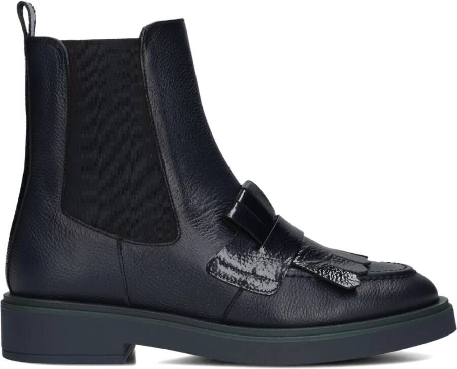 Hispanitas Blauwe Leren Chelsea Boots Blue Dames