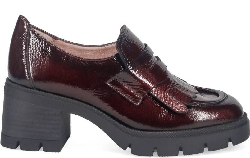 Hispanitas Bordeaux Leren Mocassin met Franje Red Dames