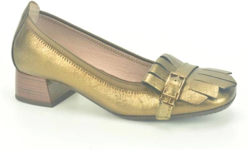 Hispanitas Bronze Pump with Pad Brown Dames