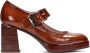 Hispanitas Bruin leren Mary Jane pumps Brown Dames - Thumbnail 2