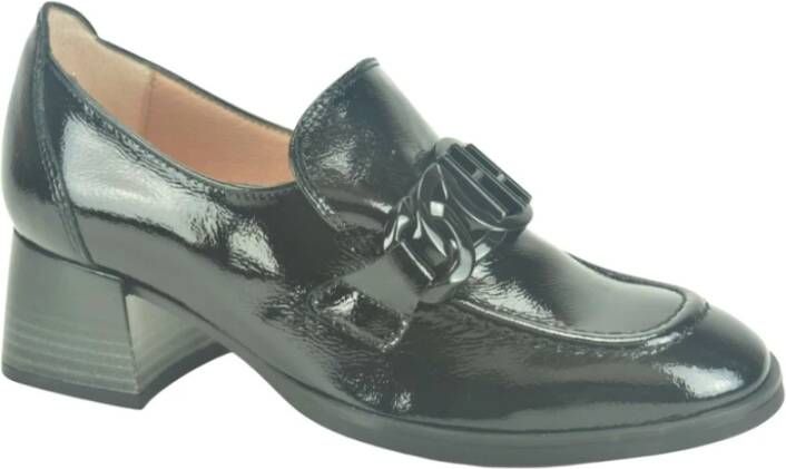 Hispanitas Elegante Lace Moccasin Flats Black Dames