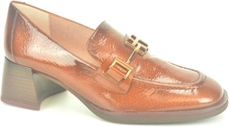 Hispanitas Lace Moccasin in Cognac Leer Brown Dames