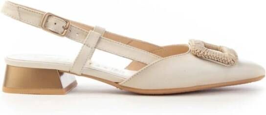 Hispanitas Leren Slingback Soho Schoen Beige Dames