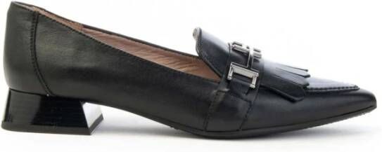 Hispanitas Loafer met Franje en Dubbele Gesp Black Dames