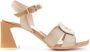 Hispanitas Mallorca Sandaal 70mm Hak Leer Beige Dames - Thumbnail 1