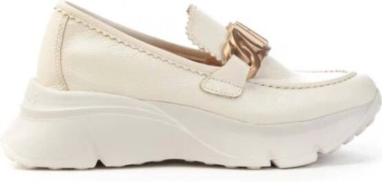 Hispanitas Spaanse Mocassin Hawaii Leer Beige Dames