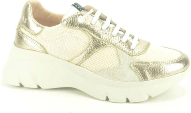 Hispanitas Sportieve Goud +Mesch Sneakers Yellow Dames