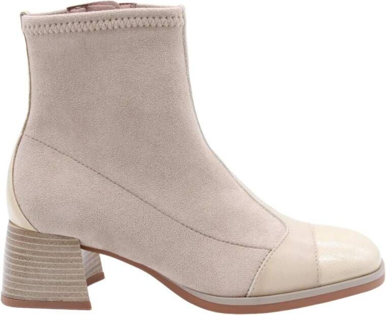 Hispanitas Stijlvolle Enkellaars Freas Beige Dames