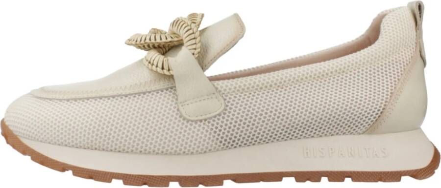 Hispanitas Stijlvolle Loafers met Versieringsdetail Beige Dames