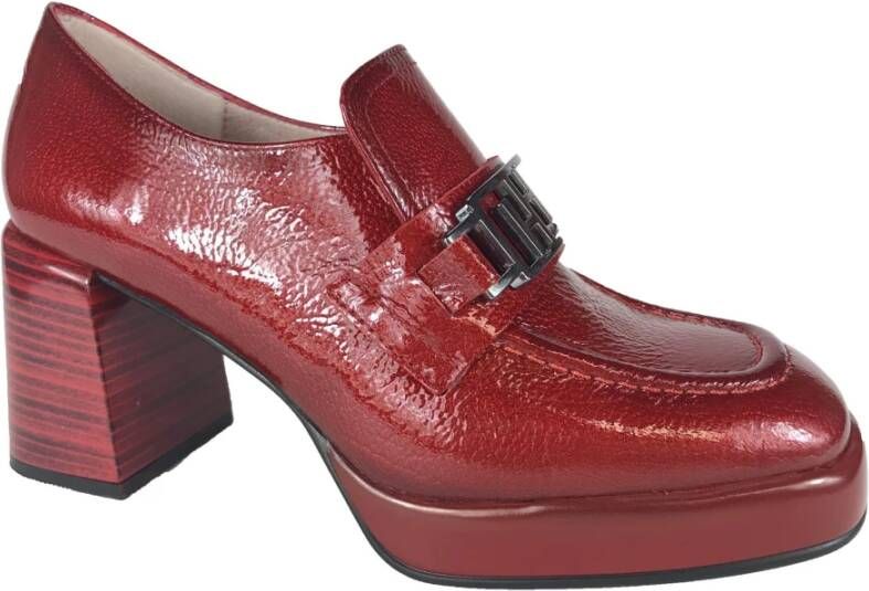 Hispanitas Stijlvolle Mocassin Pumps Red Dames