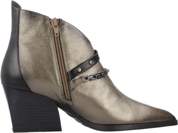 Hispanitas Western Style Cowboy Boots Gray Dames