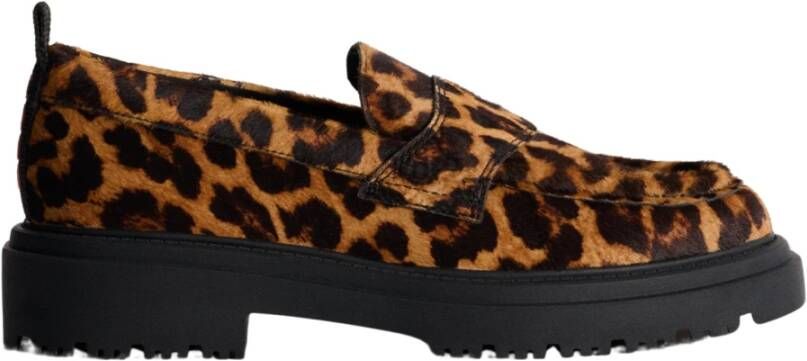 Hoff Dierenprint Bruine Loafer Brown Dames