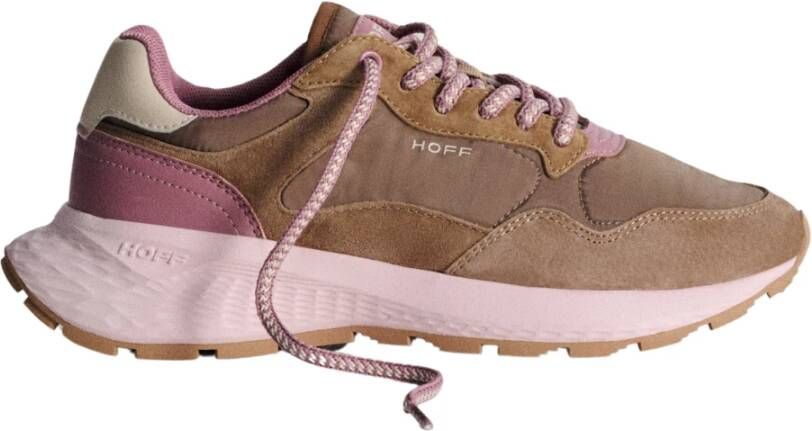 Hoff Leren Sneakers met Memory-Foam Voering Brown Dames