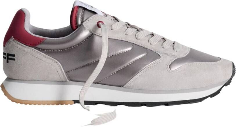 Hoff Memory-Foam Sneakers in Leer en Textiel Gray Heren