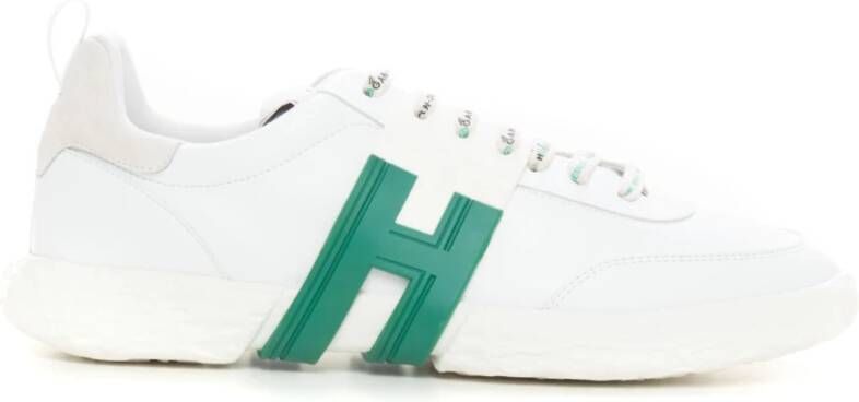 Hogan 3R Leren Sneakers met Zijlogo White Heren