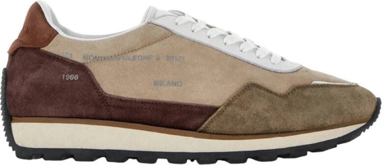 Hogan Beige Bruin en Bordeaux Leren Sneakers Brown Dames