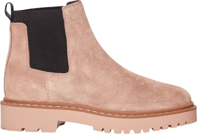 Hogan Beige Enkellaarsjes voor Vrouwen Brown Dames