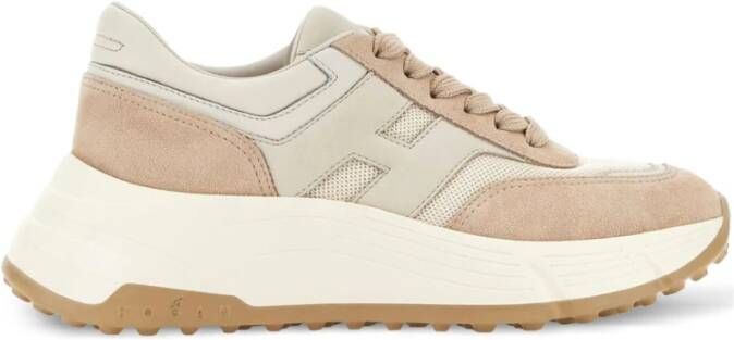 Hogan Beige Hi-Fi Sneakers met Stijlvol Ontwerp Beige Dames