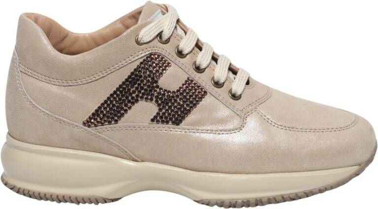 Hogan Beige Interactieve Sneakers Damesschoenen Beige Dames