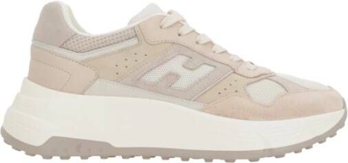 Hogan Beige Lage Sneakers met Natuurlijke Details Beige Dames