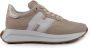 Hogan Beige Leren Sneakers met Technische Stof Inzetstukken Beige Dames - Thumbnail 1