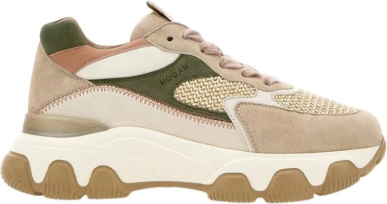 Hogan Hyperactieve Beige Suède Sneakers Beige Dames