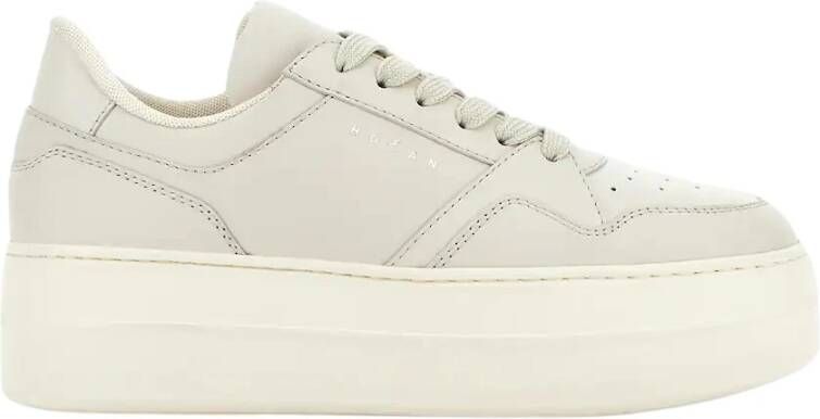 Hogan Beige Platte Schoenen Beige Dames