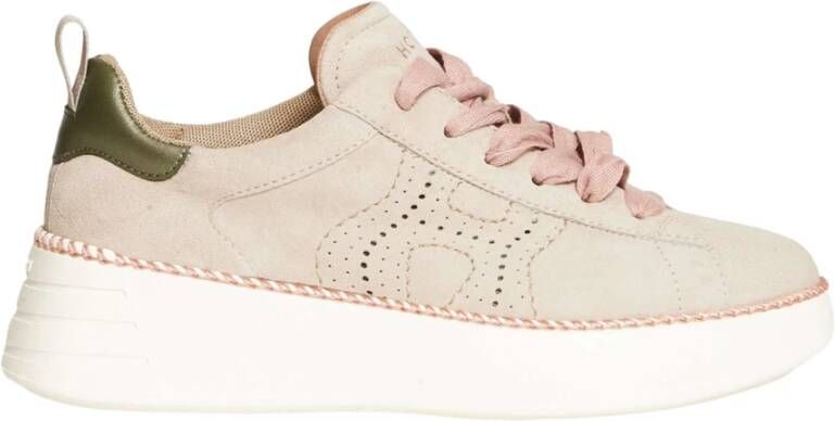 Hogan Beige Rebel Sneakers Damesschoenen Beige Dames