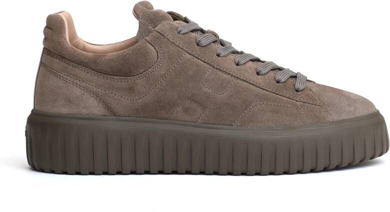 Hogan Beige Sneakers met H-Strepen Beige Heren