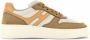 Hogan Beige Sneakers met Nubuck Bovenwerk en Leren Inzetstukken Beige Dames - Thumbnail 1