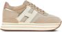 Hogan Beige Sneakers met Plateau en Logo Details Beige Dames - Thumbnail 4