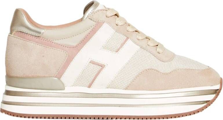 Hogan Beige Sneakers Midi Damesschoenen Beige Dames