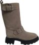 Hogan Beige Suède Bikerlaarzen Beige Dames - Thumbnail 1