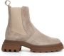 Hogan Beige Suède Chelsea Boot met Elastiek Beige Dames - Thumbnail 1