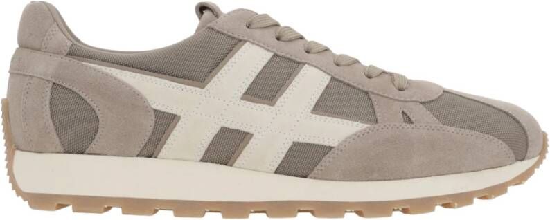 Hogan Beige Suède Lage Sneakers Beige Heren