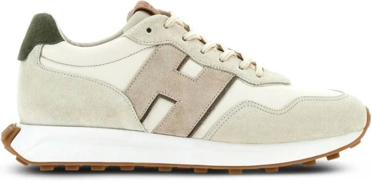 Hogan Beige Suède Leren Sneakers Beige Heren